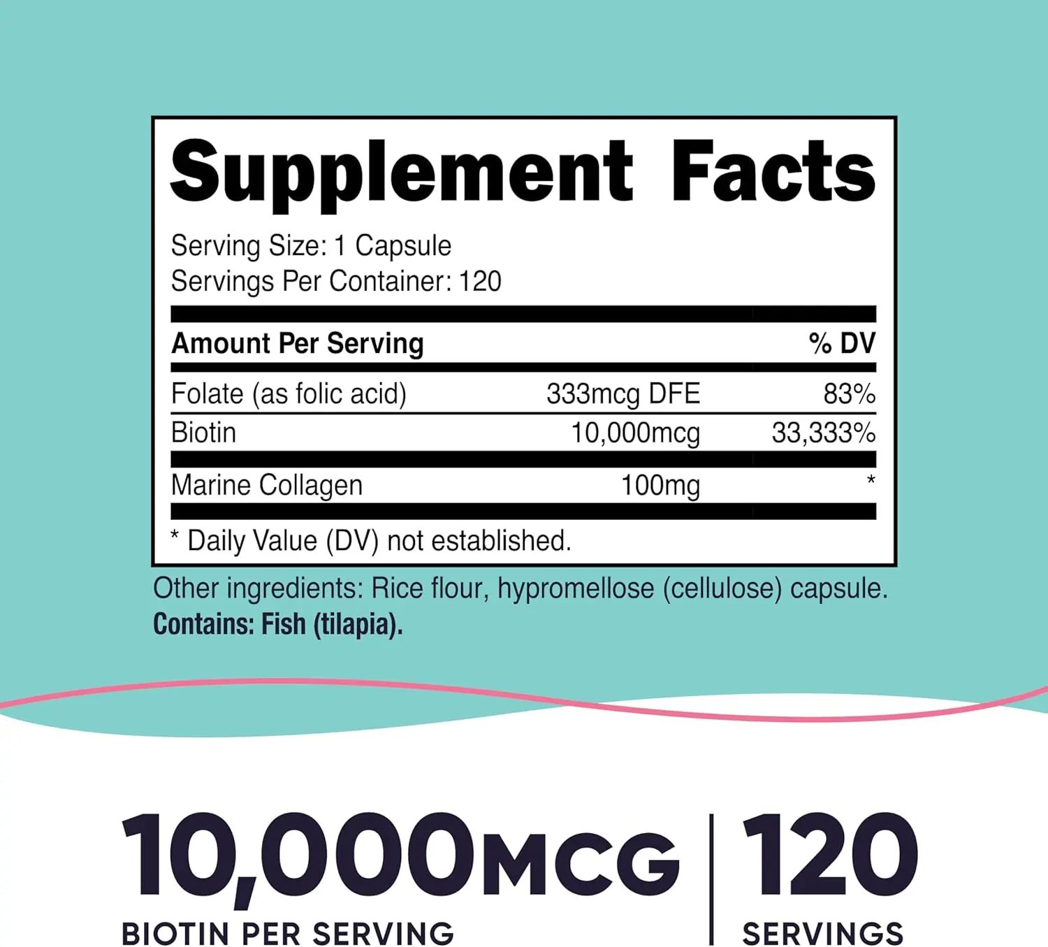 Nutricost Women Biotin With Folate & Collagen 10,000 Mcg Capsules